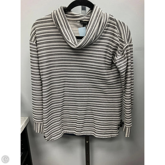 Top Long Sleeve By Talbots In Grey & White, Size: Xs