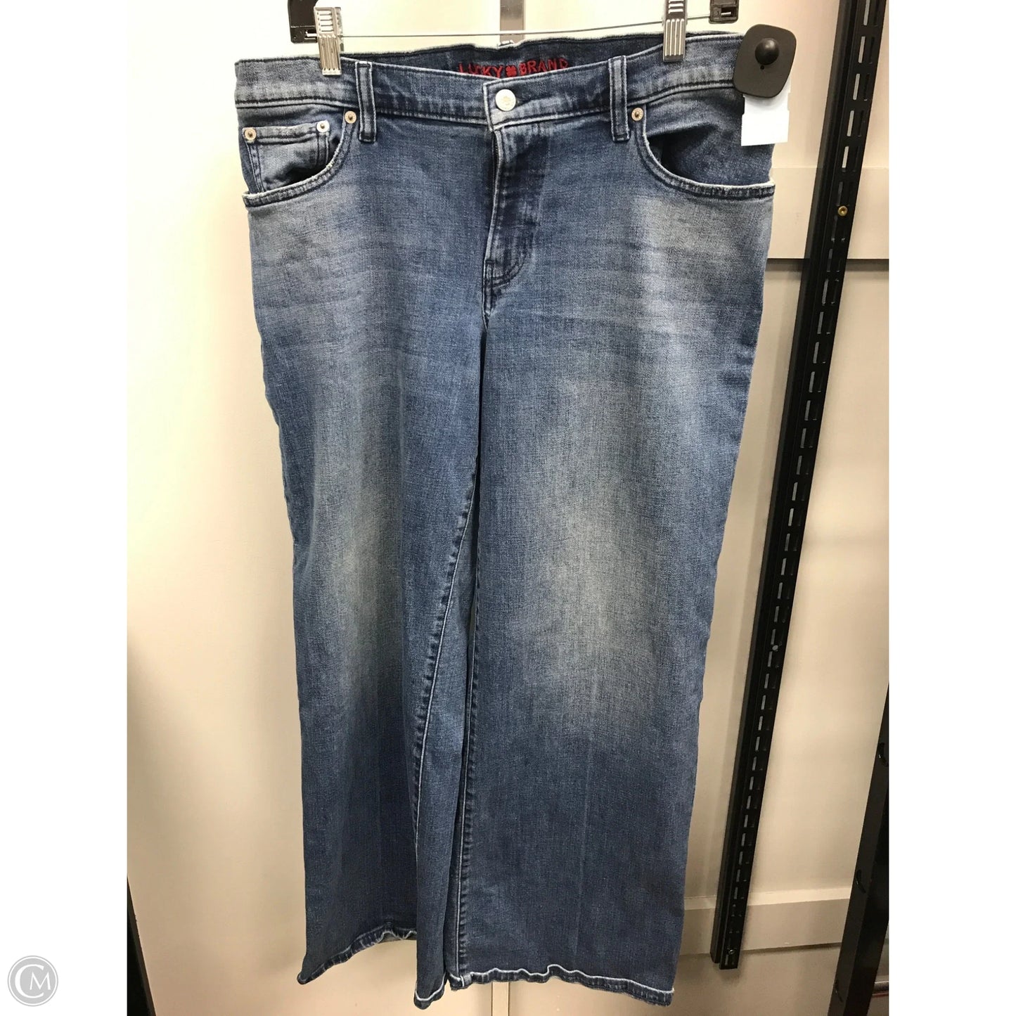 Jeans Wide Leg By Lucky Brand In Blue Denim, Size: 10