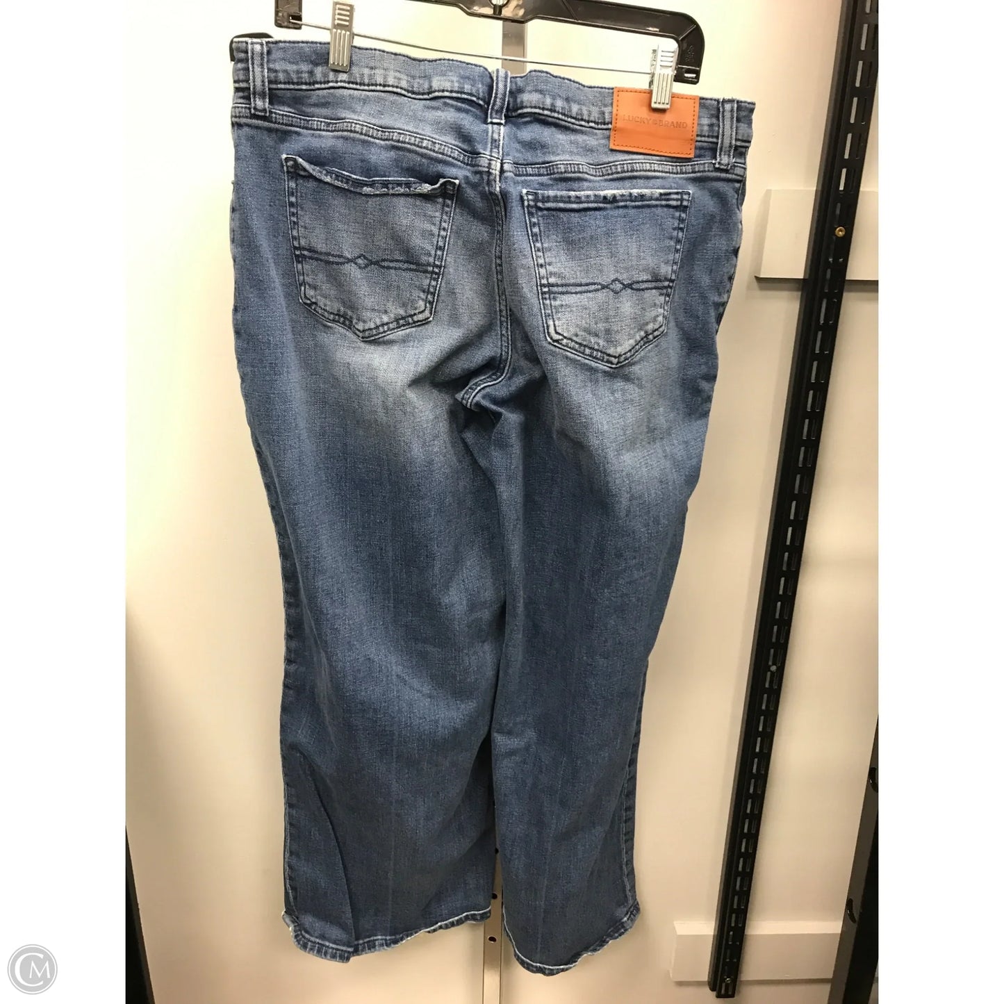 Jeans Wide Leg By Lucky Brand In Blue Denim, Size: 10