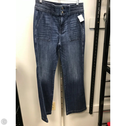 Jeans Wide Leg By White House Black Market In Blue Denim, Size: 10