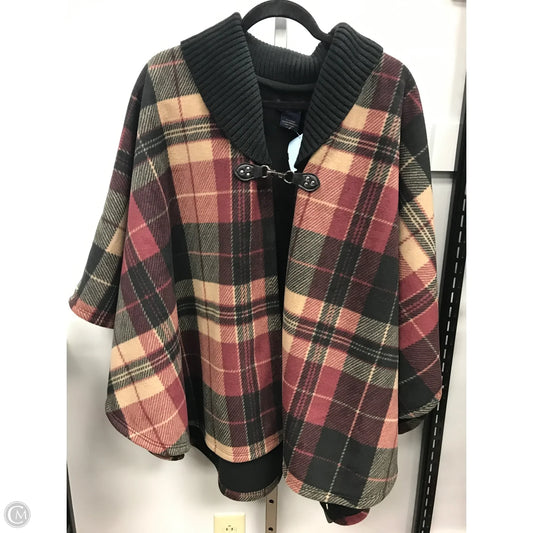 Poncho By Rachel Roy In Plaid Pattern, Size: Osfm