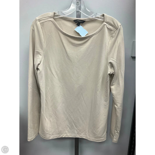Top Long Sleeve By Banana Republic In Cream, Size: M