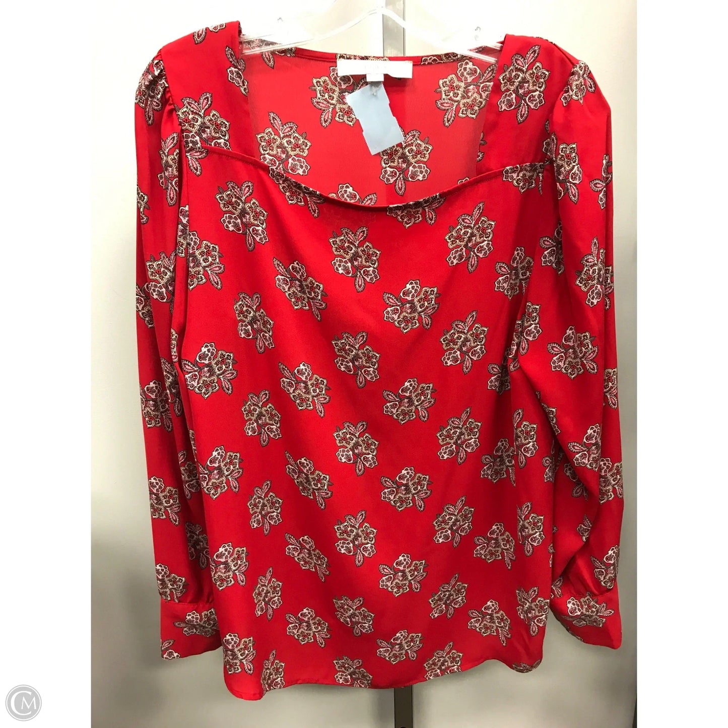 Top Long Sleeve By Loft In Red, Size: M