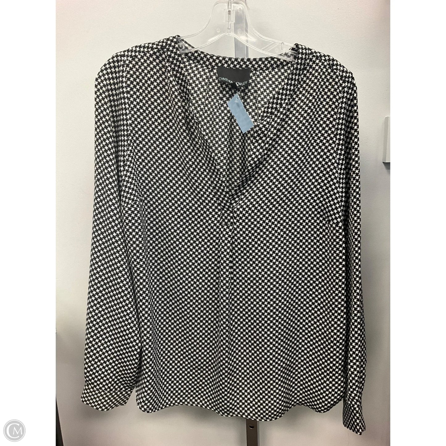 Top Long Sleeve By Cynthia Rowley In Black & White, Size: S