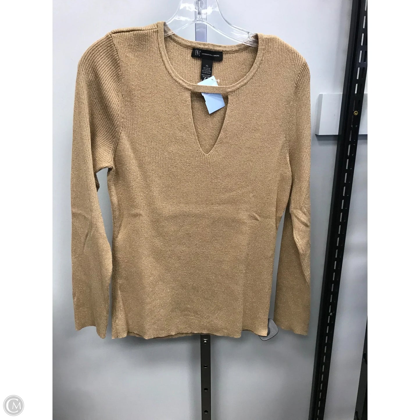 Sweater By Inc In Gold, Size: Xl