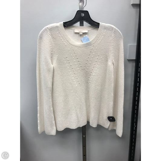 Sweater By Loft In Cream, Size: Xs