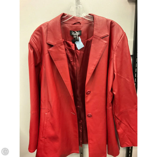 Blazer By Dennis Basso Qvc In Red, Size: Xl