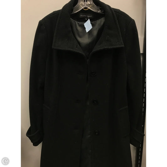 Coat Wool By Ellen Tracy In Black, Size: 14