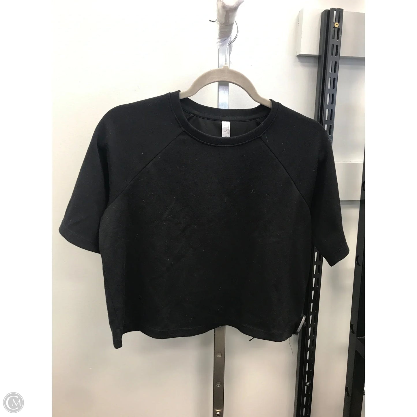 Top Short Sleeve Basic By Stylus In Black, Size: Xs