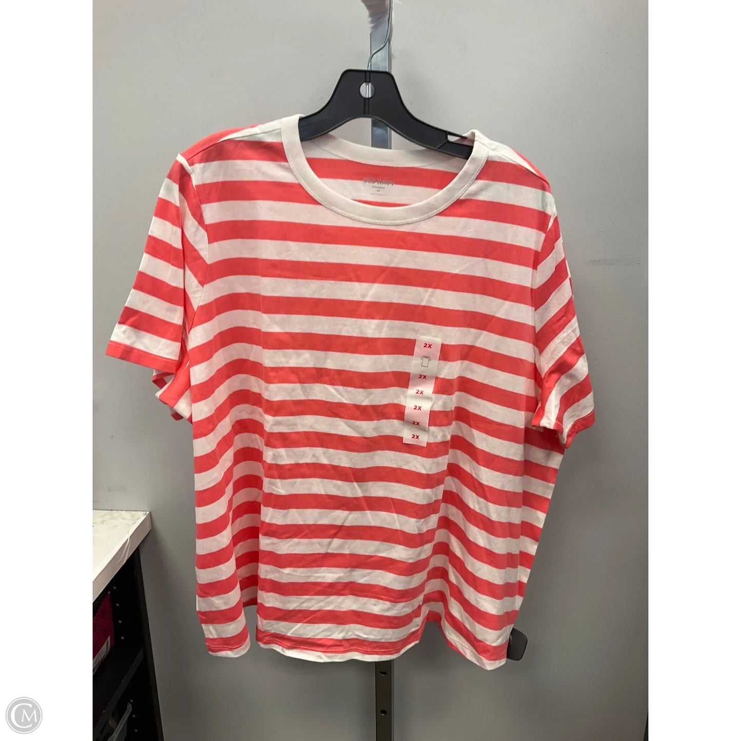 Top Short Sleeve By Old Navy In Striped Pattern, Size: 2x