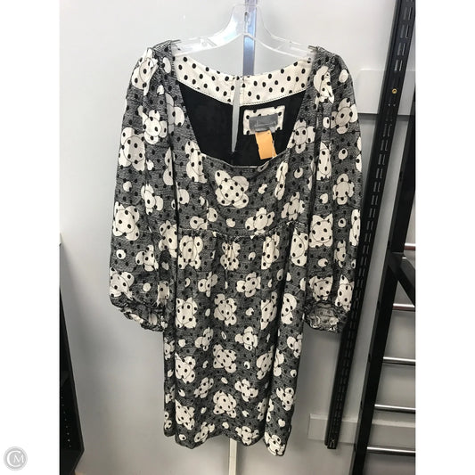 Dress Casual Short By Anthropologie In Black & White, Size: 14