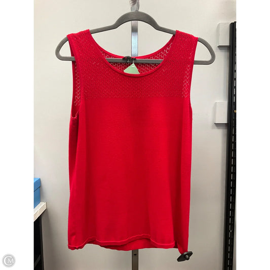Top Sleeveless By Talbots In Red, Size: M