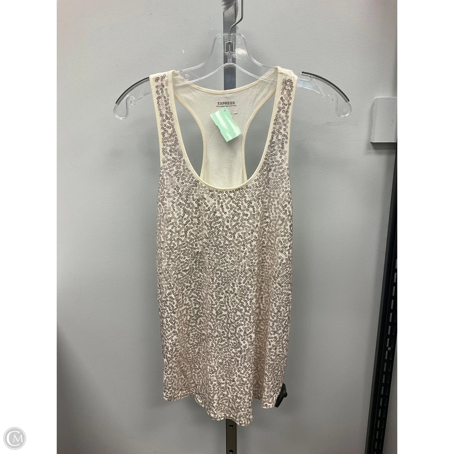 Top Sleeveless By Express In Cream, Size: S