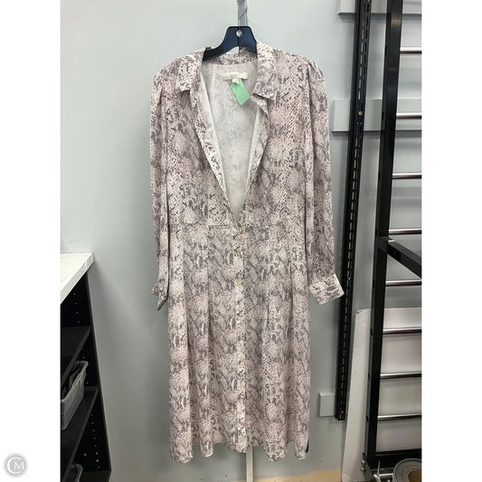 Dress Casual Midi By Loft In Snakeskin Print, Size: 10