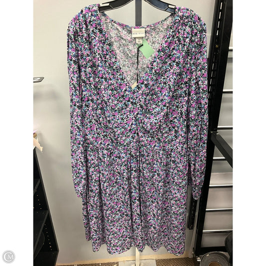 Dress Casual Short By Ava & Viv In Floral Print, Size: 2x