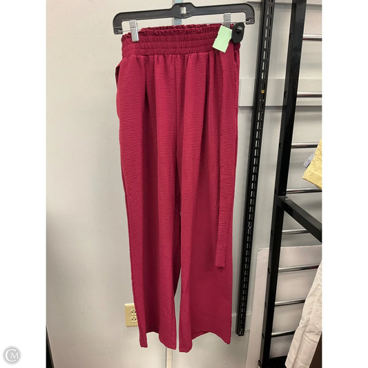 Pants Wide Leg By Cmc In Maroon, Size: M