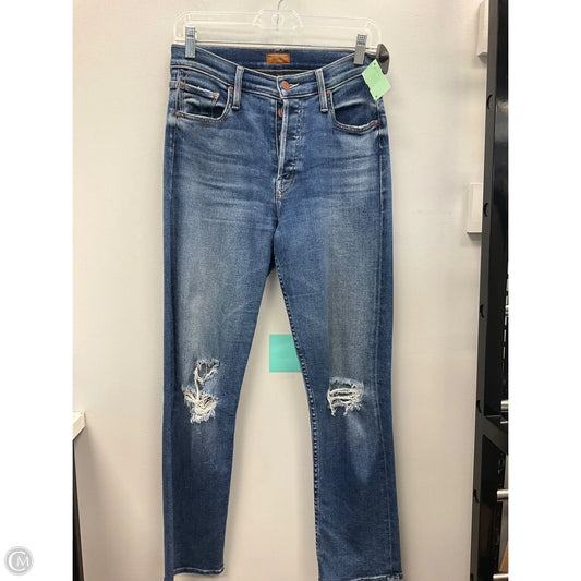 Jeans Straight By Mother In Blue Denim, Size: 2
