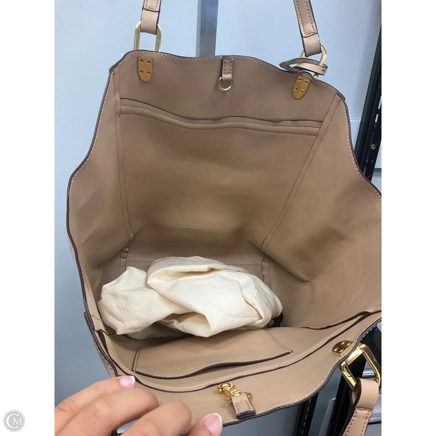 Handbag Leather By Lauren By Ralph Lauren, Size: Large