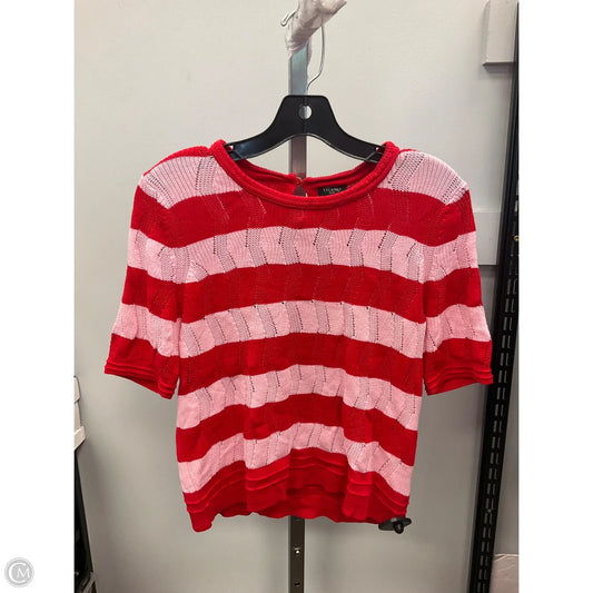 Top Short Sleeve By Talbots In Pink & Red, Size: Lp