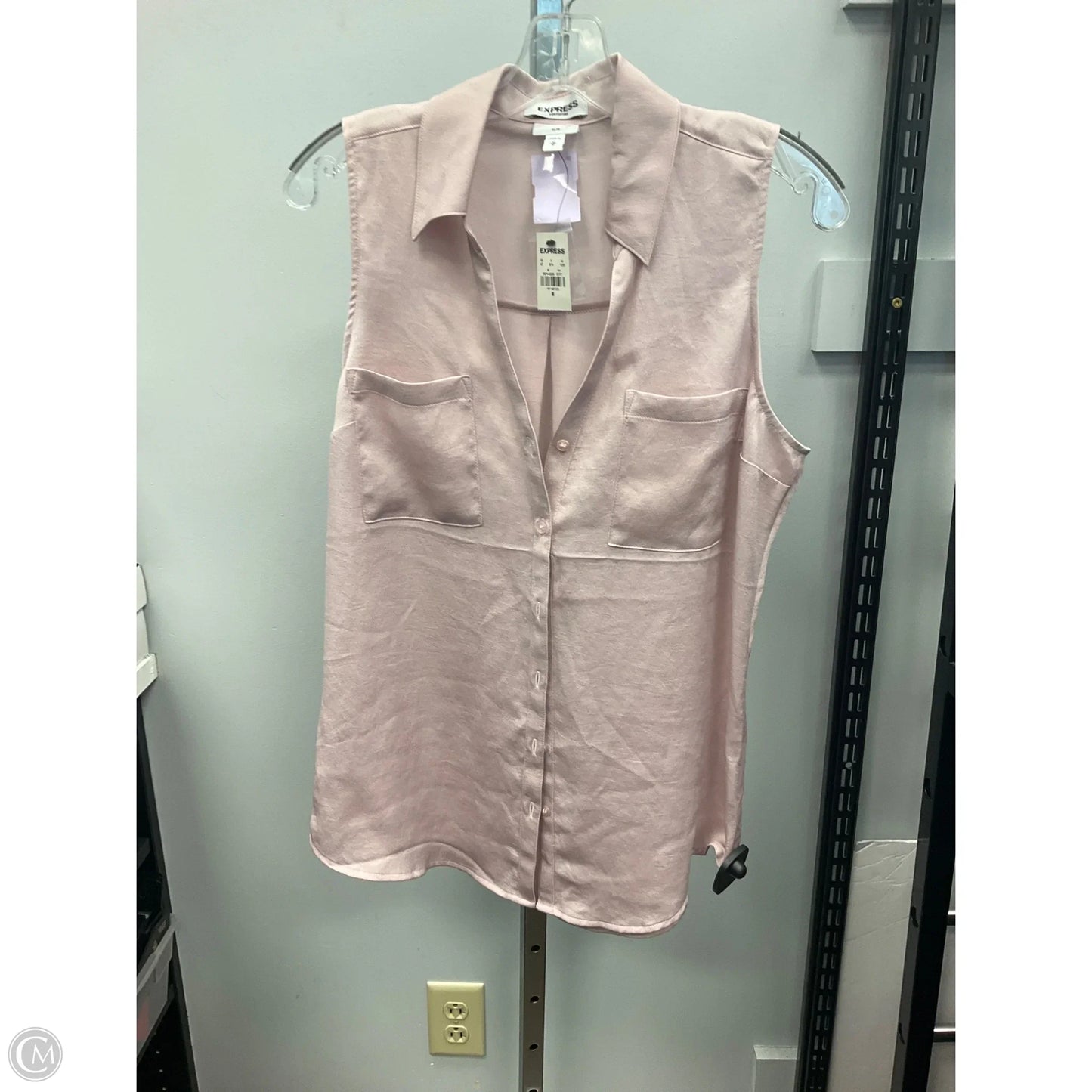 Top Sleeveless By Express In Pink, Size: M