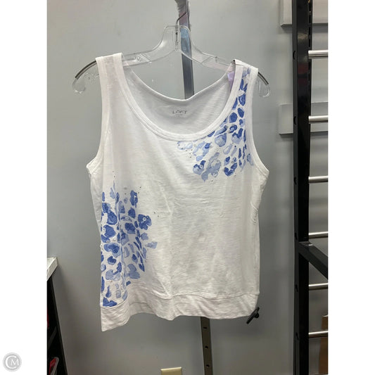 Top Sleeveless By Loft In White, Size: L