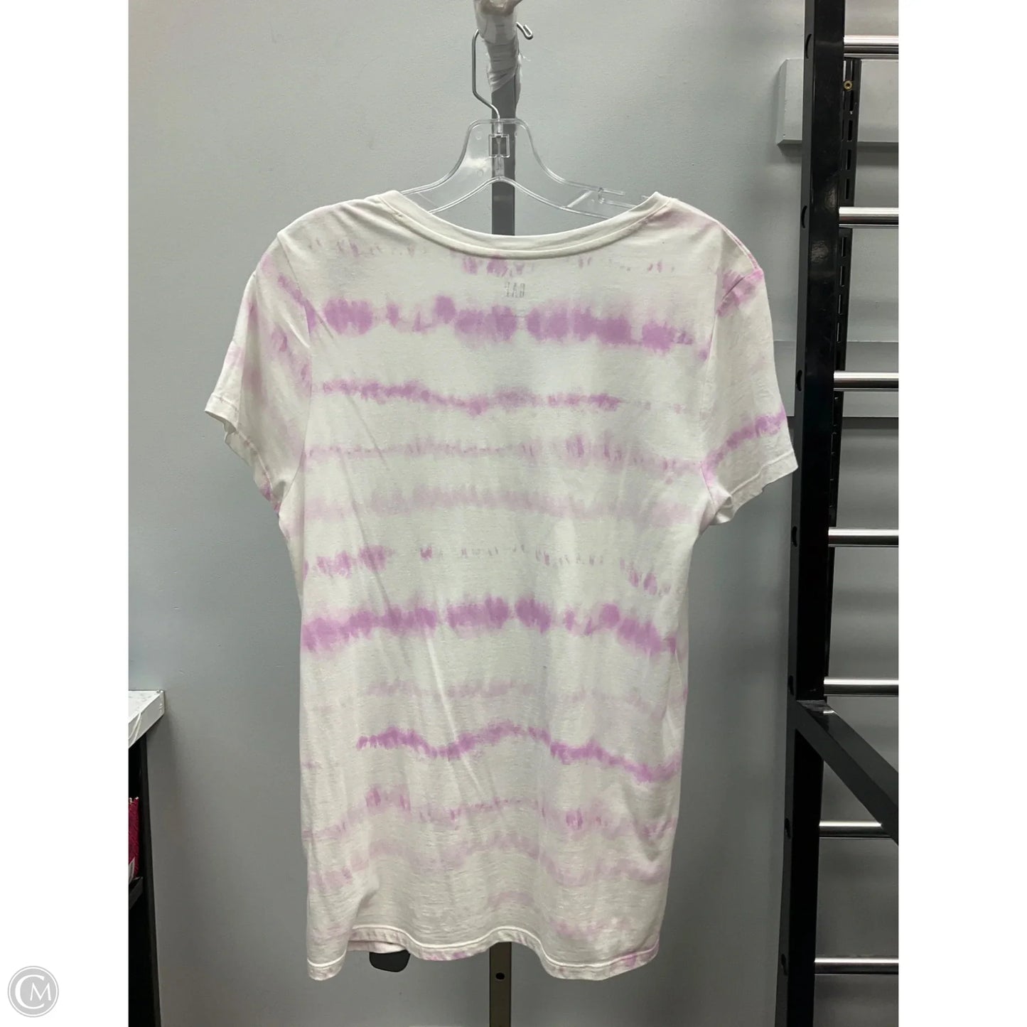 Top Short Sleeve Basic By Gap In Tie Dye Print, Size: L