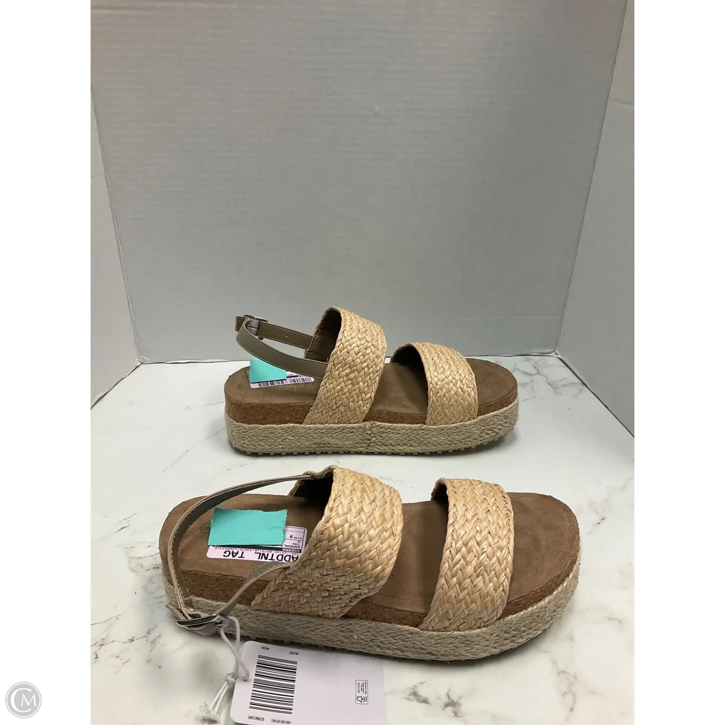 Sandals Heels Platform By Serra In Tan, Size: 9