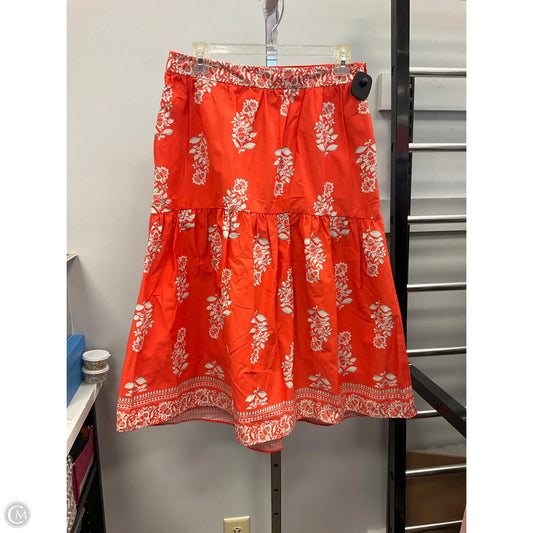 Skirt Midi By Ann Taylor In Orange, Size: 4