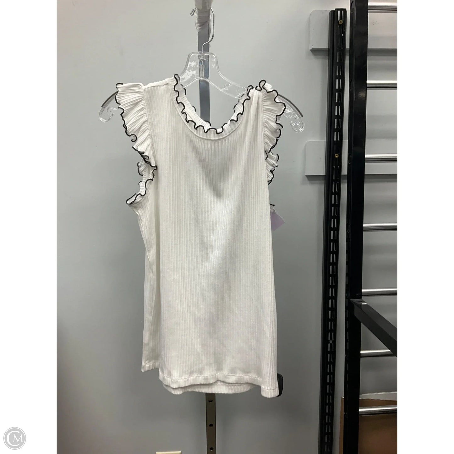 Top Sleeveless By Loft In White, Size: Xl