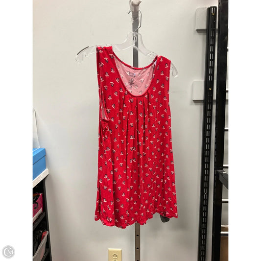 Top Sleeveless By Croft And Barrow In Red, Size: Xl