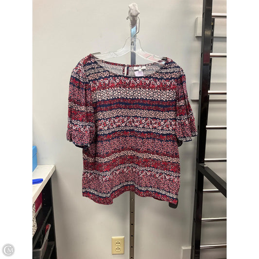 Top Short Sleeve By Cmc In Floral Print, Size: Xl