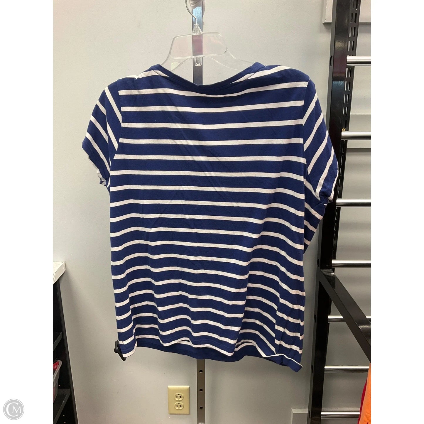Top Short Sleeve By St Johns Bay In Striped Pattern, Size: Xl