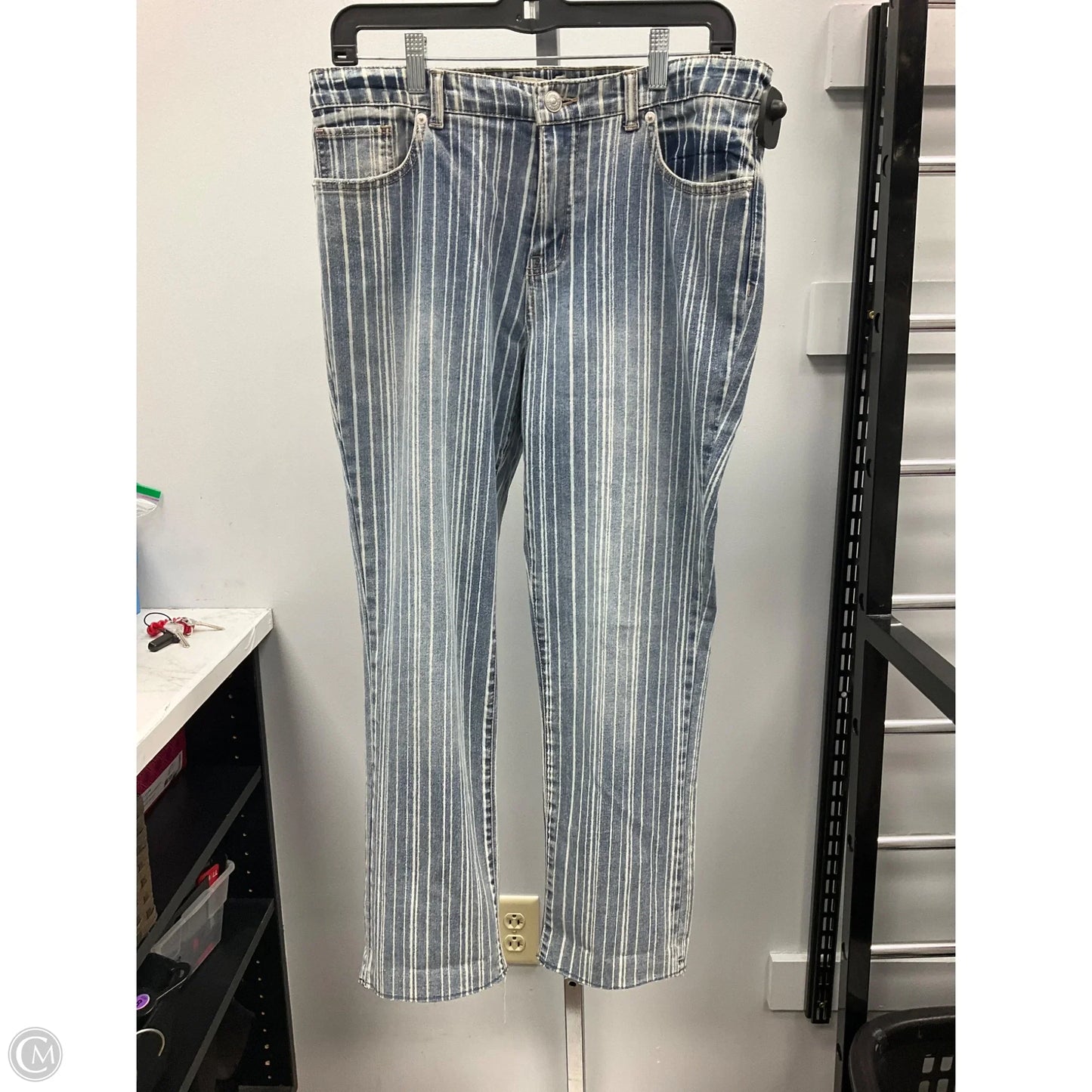 Jeans Straight By Logo In Blue Denim, Size: 10