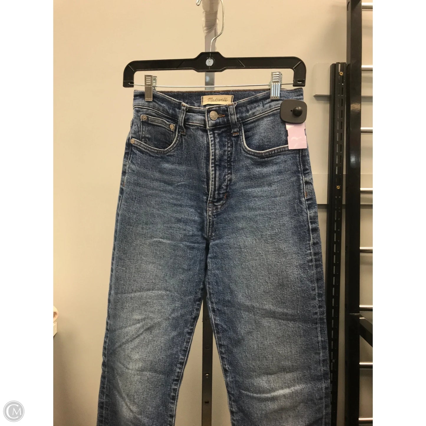 Jeans Straight By Madewell In Blue Denim, Size: 0