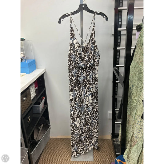 Dress Casual Maxi By Loft In Blue & Brown, Size: Lp