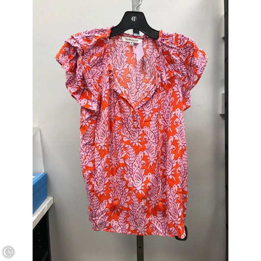 Top Sleeveless By Rose And Olive In Orange & Pink, Size: M