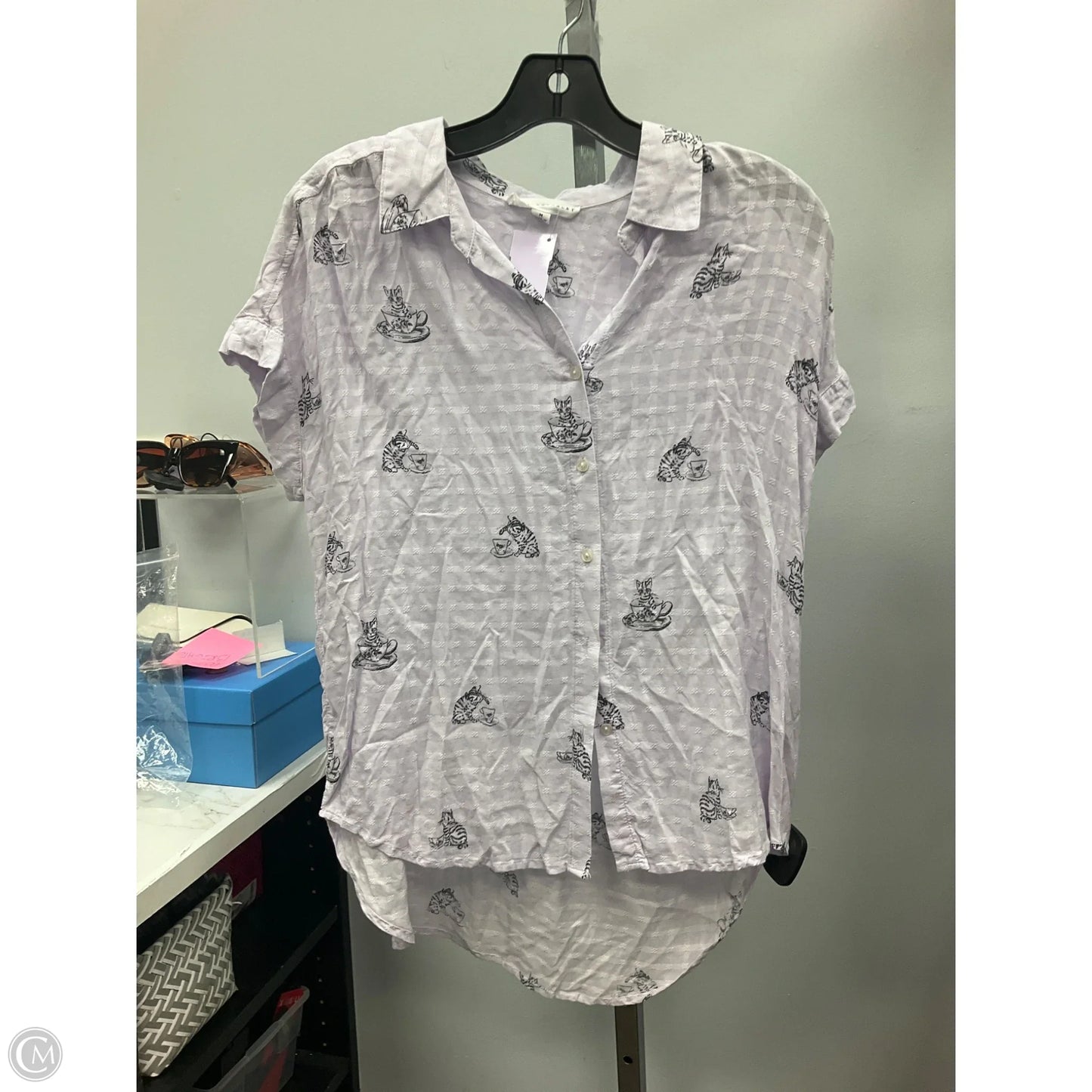 Top Short Sleeve By Jane And Delancey In Purple, Size: M