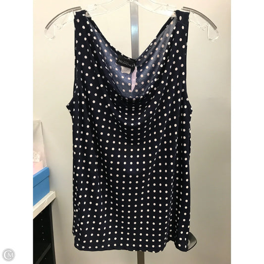 Top Sleeveless By Cmc In Polkadot Pattern, Size: L