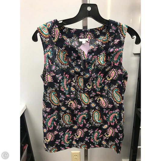 Top Sleeveless By Talbots In Floral Print, Size: S