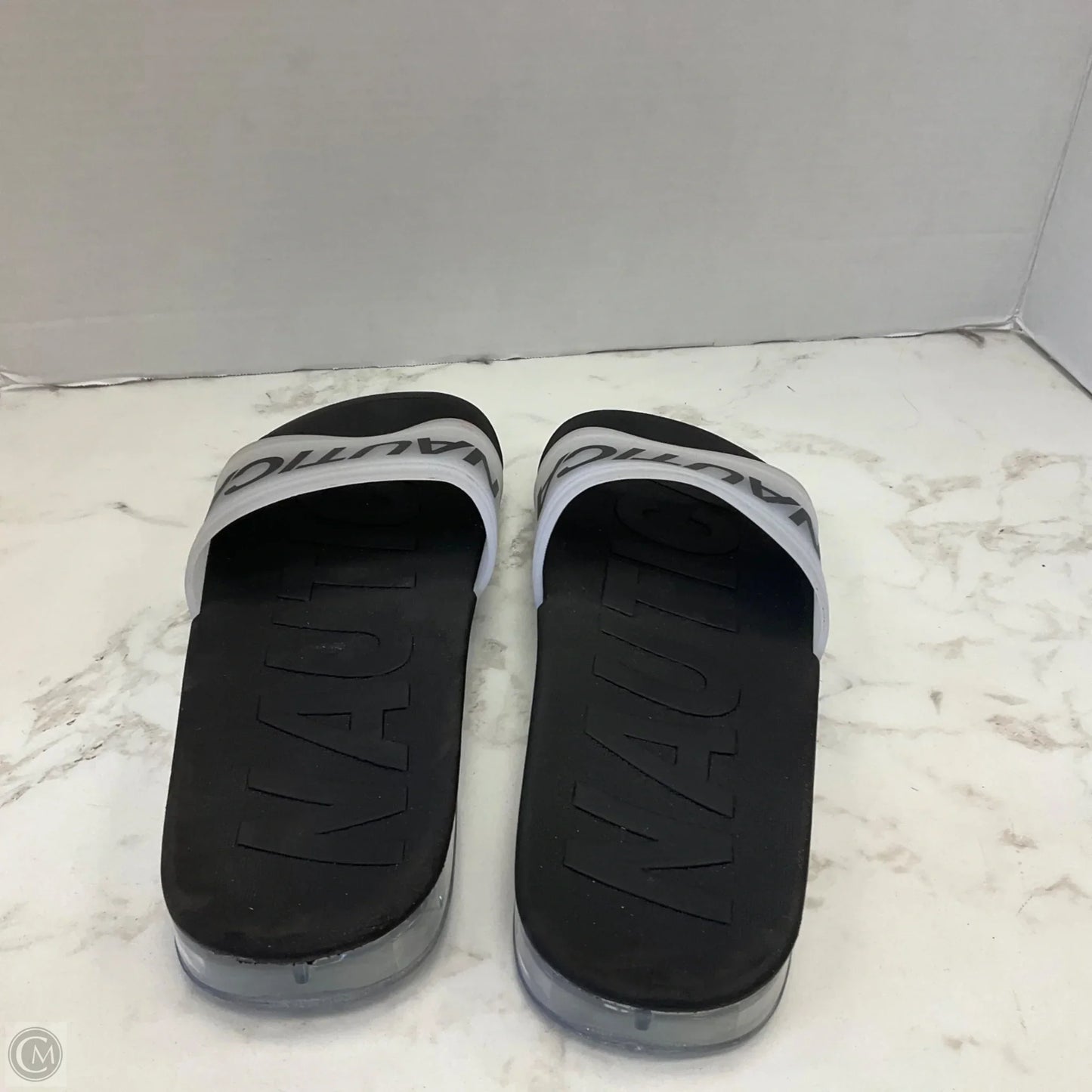 Sandals Flats By Nautica In Black & White, Size: 8