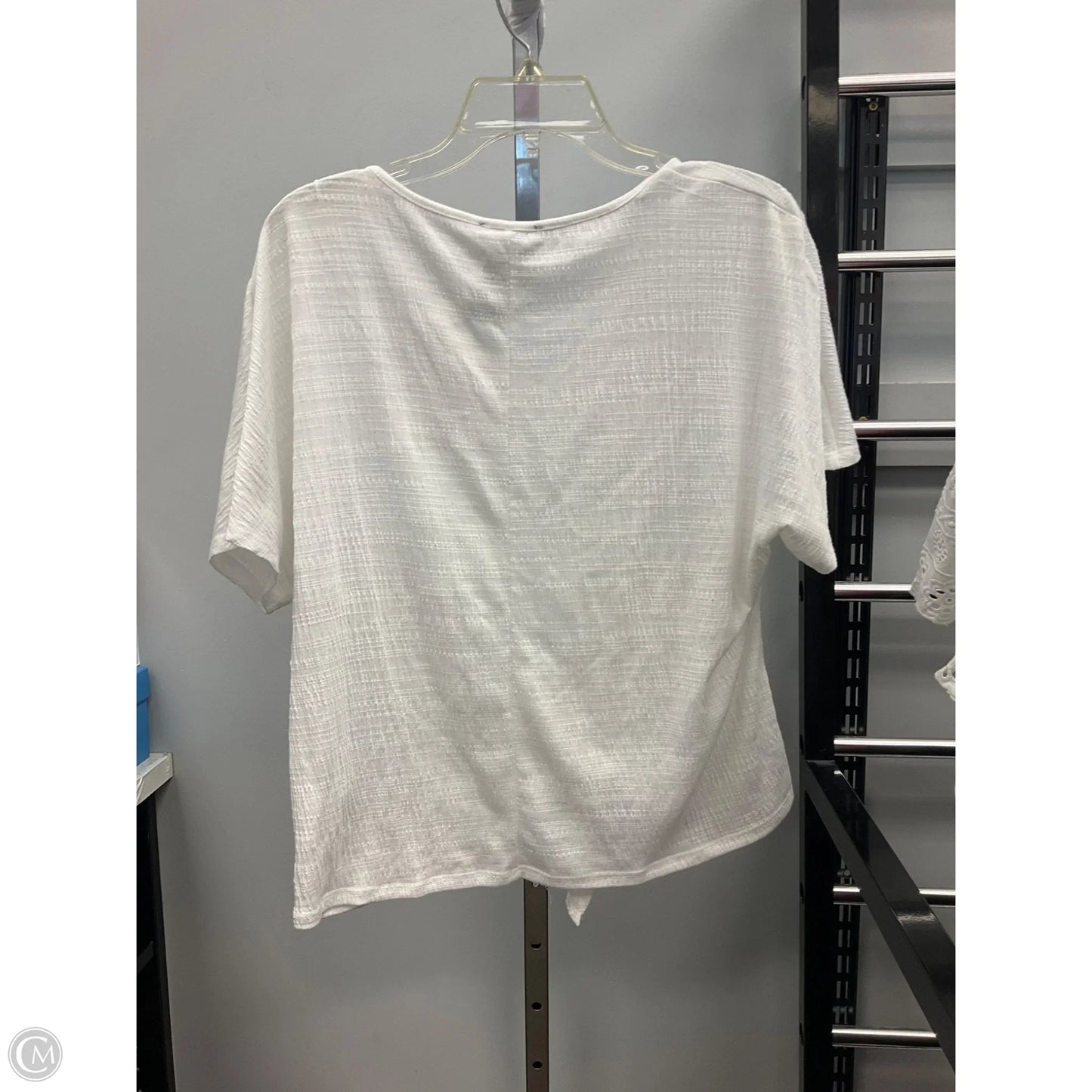 Top Short Sleeve By Cable And Gauge In White, Size: L