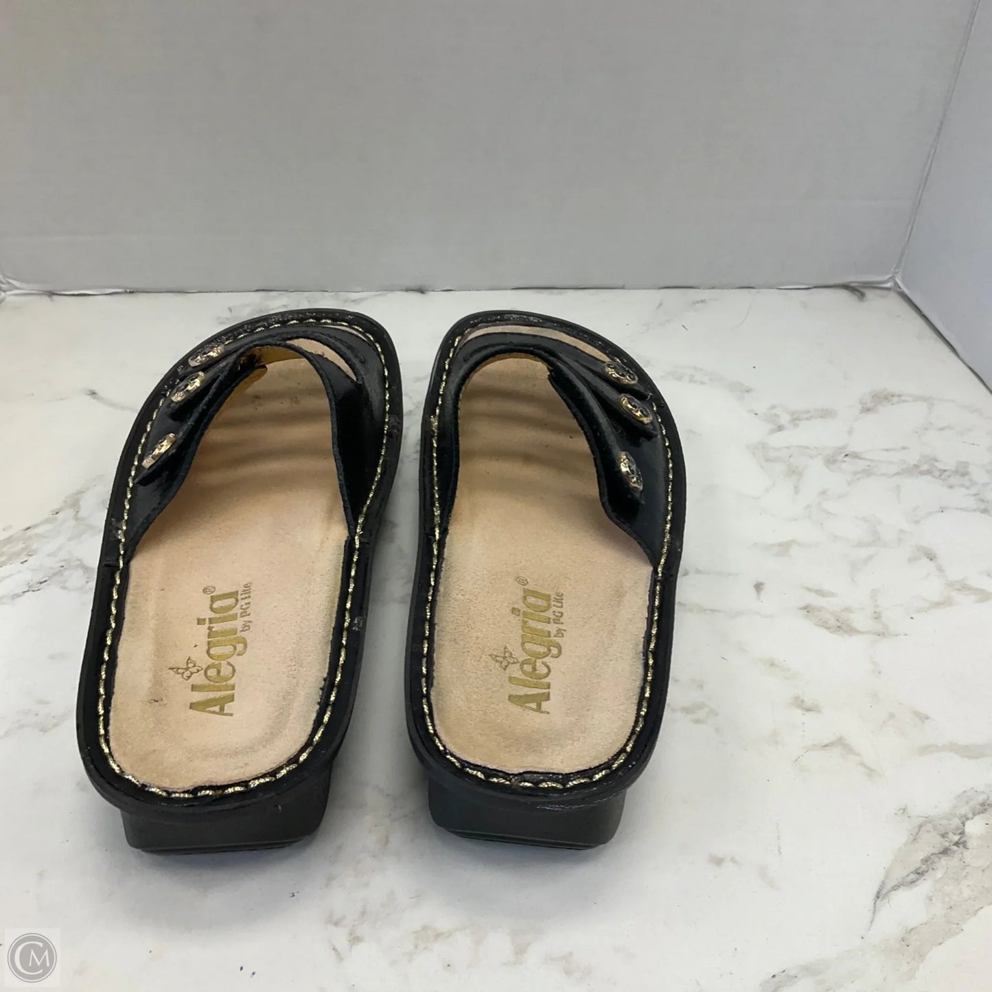 Sandals Heels Wedge By Alegria In Black, Size: 7.5