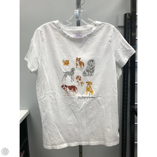 Top Short Sleeve By Talbots In White, Size: 1x