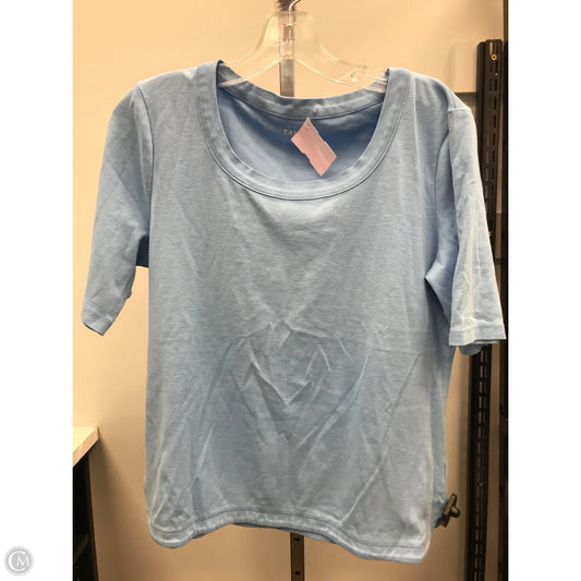 Top Short Sleeve By Talbots In Blue, Size: L