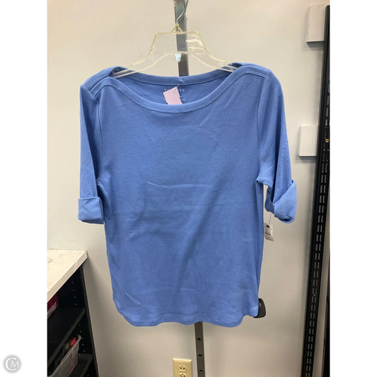 Top Short Sleeve By Talbots In Blue, Size: L