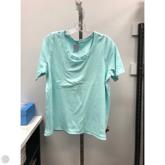 Top Short Sleeve By Talbots In Aqua, Size: 1x