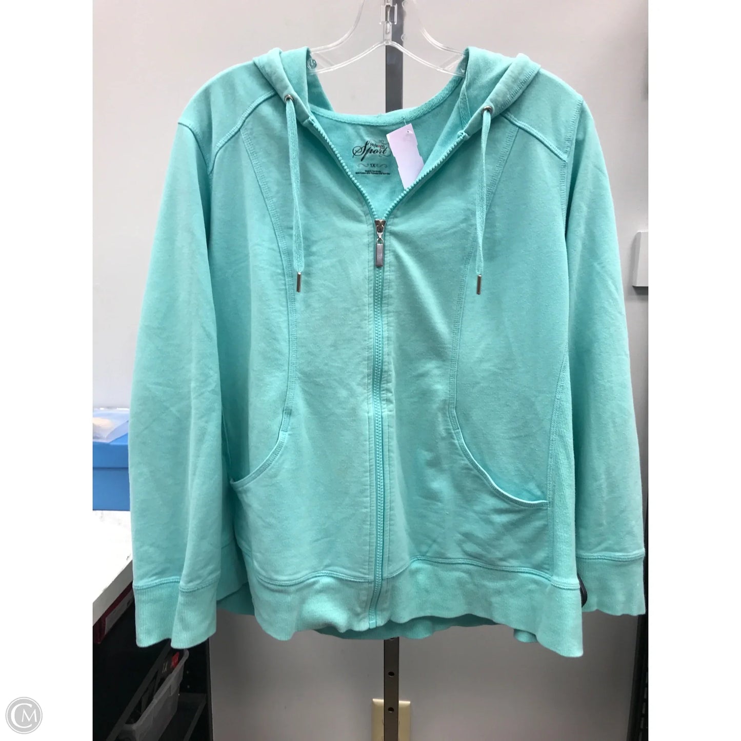 Jacket Other By Style And Company In Aqua, Size: 1x