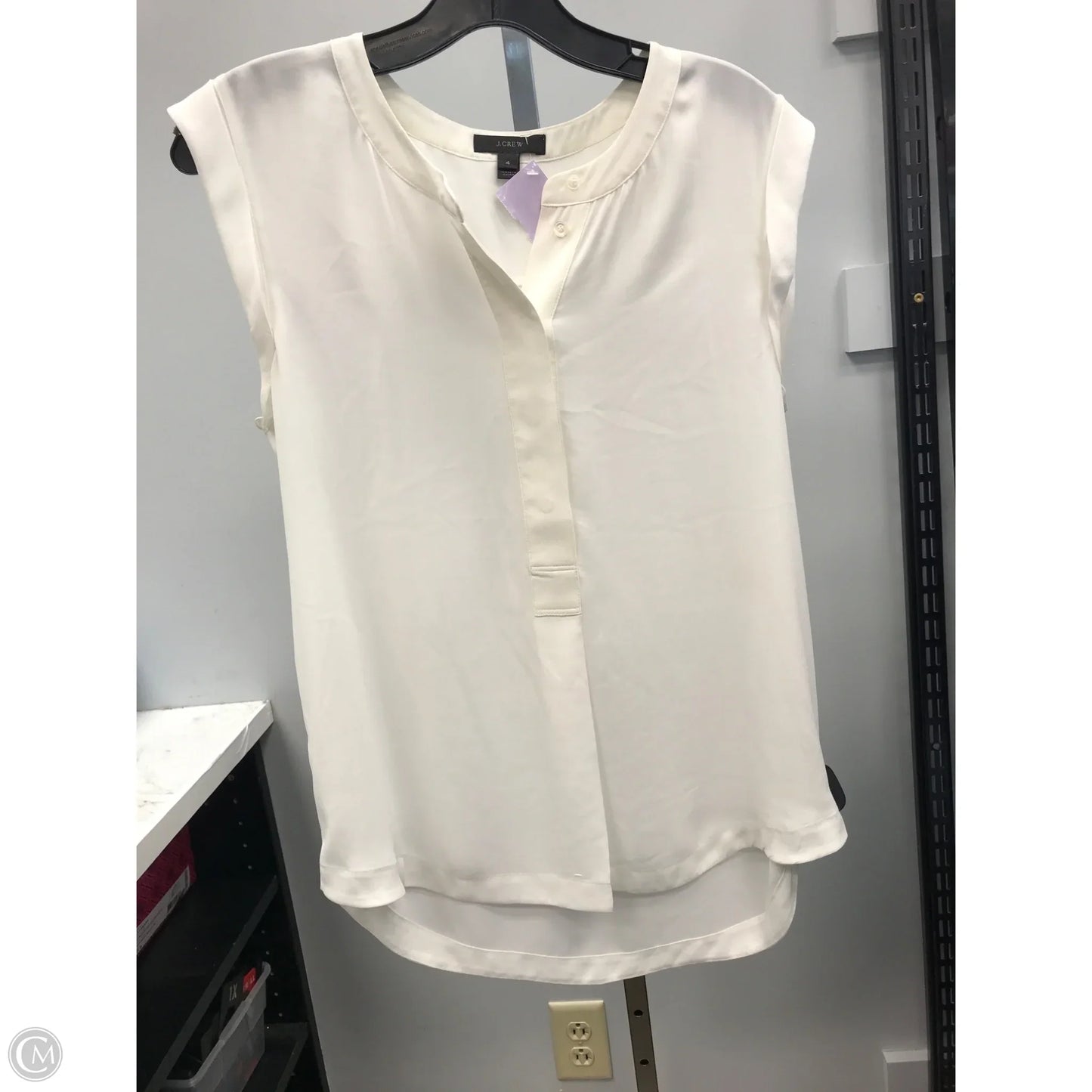 Top Sleeveless By J. Crew In Cream, Size: 4