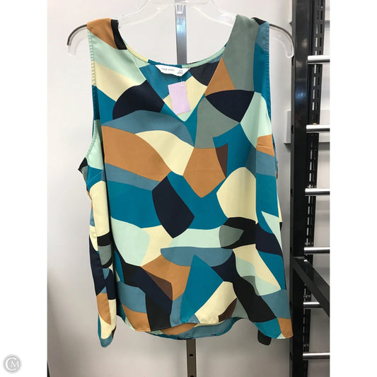 Top Sleeveless By Nine West In Multi-colored, Size: Xxl