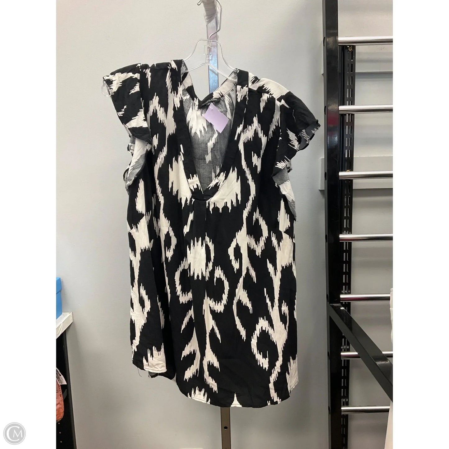 Top Sleeveless By Rachel Zoe In Black & White, Size: 2x